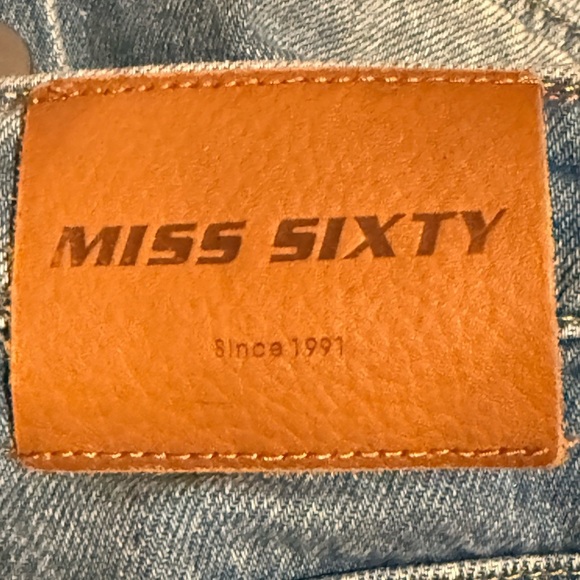 Miss Sixty Vintage Y2K Micro Mini Denim Skirt/Skorts, size 26 / XS - Picture 10 of 13